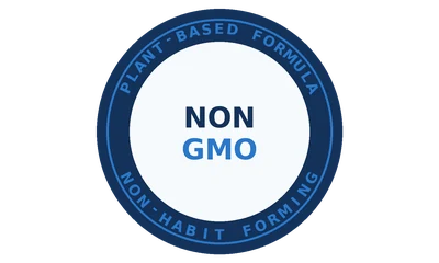 Non-GMO, non-habit-forming mark